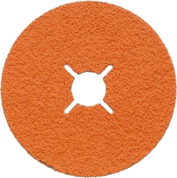 WALTER Surface Technologies - 4-1/2" Diam 7/8" Hole 36 Grit Fiber Disc - Ceramic, Series 15-X, Coolcut XX - Caliber Tooling