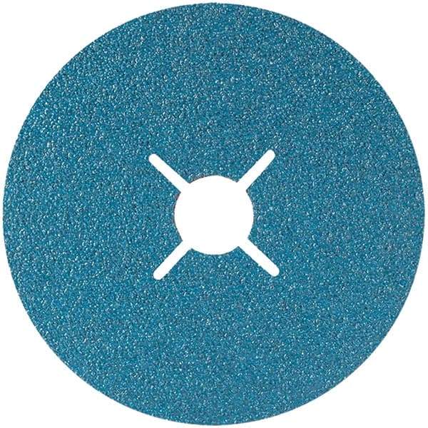 WALTER Surface Technologies - 5" Diam 7/8" Hole 80 Grit Fiber Disc - Zirconia Alumina, Series 15-P, Topcut - Caliber Tooling