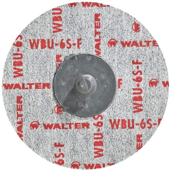 WALTER Surface Technologies - 3" Fine Grade Silicon Carbide Deburring Disc - Quick Change Connection, Gray, 15,100 Max RPM - Caliber Tooling