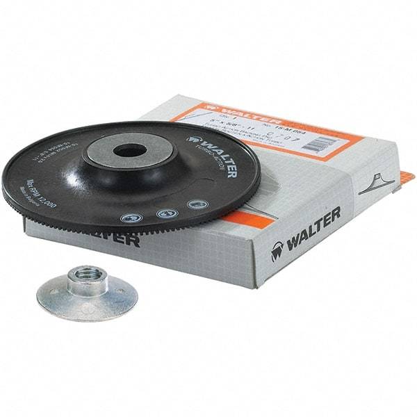 WALTER Surface Technologies - 5" Diam Disc Backing Turbo Backing Pad - 12,200 RPM - Caliber Tooling