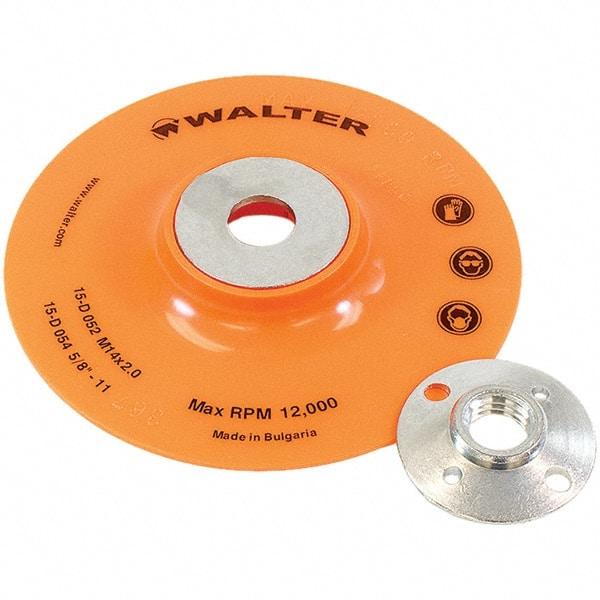 WALTER Surface Technologies - 5" Diam Disc Backing Pad - 12,200 RPM - Caliber Tooling