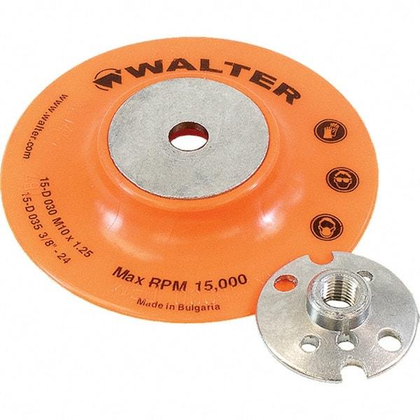 WALTER Surface Technologies - 4" Diam Disc Backing Pad - 15,000 RPM - Caliber Tooling