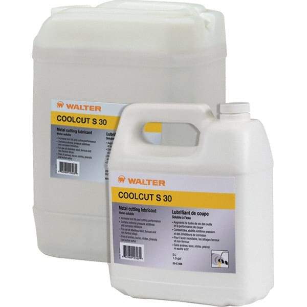 WALTER Surface Technologies - CoolCut S-30, 55 Gal Drum Cutting Fluid - Water Soluble, For Broaching, Drilling, Grinding, Milling, Reaming, Sawing, Shaping, Turning - Caliber Tooling