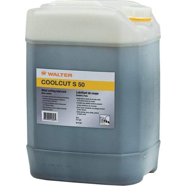 WALTER Surface Technologies - CoolCut, 20 L Bottle Cutting Fluid - Liquid, For Broaching, Drilling, Milling, Reaming, Sawing, Shearing, Tapping - Caliber Tooling