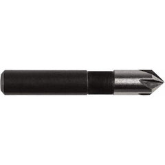 Irwin - 1/4" Head Diam, 1/4" Shank Diam, 5 Flute 82° High Speed Steel Countersink - Caliber Tooling