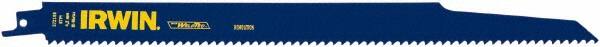 Irwin Blades - 12" Long, Bi-Metal Reciprocating Saw Blade - Tapered Profile, 6 TPI, Toothed Edge, Tang Shank - Caliber Tooling