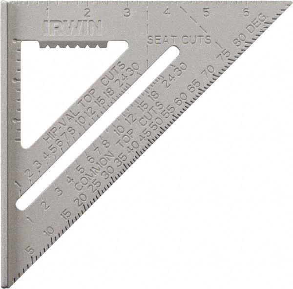 Irwin - 7" Blade Length, Aluminum Rafter Square - Caliber Tooling