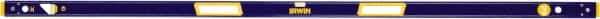 Irwin - 72" Long 3 Vial Box Beam Level - Aluminum, Blue/Yellow, 1 Level & 2 Plumb Vials - Caliber Tooling