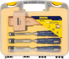 Irwin - 4 Piece Wood Chisel Set - Polypropylene, Sizes Included 1/2 to 1" - Caliber Tooling