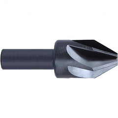 Melin Tool - 1-1/4" Head Diam, 3/4" Shank Diam, 6 Flute 90° High Speed Steel Countersink - Caliber Tooling