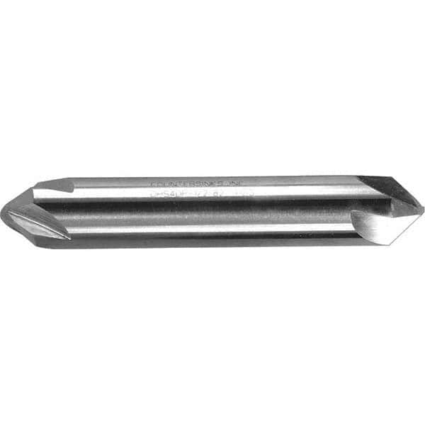 Melin Tool - 1/2" Head Diam, 1/2" Shank Diam, 4 Flute 60° High Speed Steel Countersink - Caliber Tooling