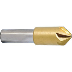 Melin Tool - 5/8" Head Diam, 3/8" Shank Diam, 6 Flute 110° Cobalt Countersink - Caliber Tooling