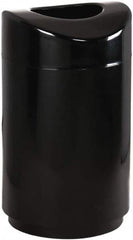 Rubbermaid - 30 Gal Black Round Decorative Waste Receptacle With Top - Metal, 851mm High - Caliber Tooling