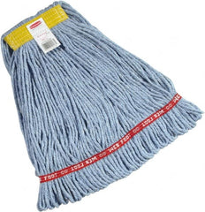 Rubbermaid - 1" Yellow Head Band, Small Blended Fiber Loop End Mop Head - Side Loading Connection - Caliber Tooling