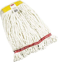 Rubbermaid - 1" Yellow Head Band, Small Blended Fiber Loop End Mop Head - Side Loading Connection - Caliber Tooling