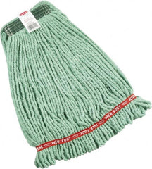 Rubbermaid - Green Head Band, Medium Blended Fiber Loop End Mop Head - Clamp Jaw & Side Loading Connection - Caliber Tooling