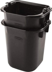 Rubbermaid - 5 Qt, 215.9mm High, Plastic Rectangular Black Single Pail - Handle Included, 190.5mm Top Length x 234.95mm Top Width - Caliber Tooling