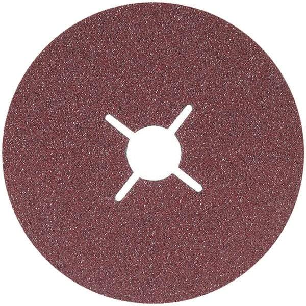 WALTER Surface Technologies - 4-1/2" Diam 7/8" Hole 120 Grit Fiber Disc - Aluminum Oxide, Series 15-C, CoolCut - Caliber Tooling