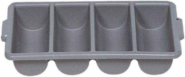 Rubbermaid - 4 Compartment, 21-1/4 Inch Wide x 11-1/2 Inch Deep x 3-3/4 Inch High, Cutlery Bin - Plastic, Gray - Caliber Tooling