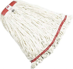 Rubbermaid - Red Head Band, Large Blended Fiber Loop End Mop Head - 4 Ply, Screw On Connection - Caliber Tooling