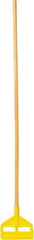 Rubbermaid - 54" Standard Hardwood Clamp Jaw Mop Handle - 1" Mop Head Band, Plastic Connector, Use with Wet Mops - Caliber Tooling