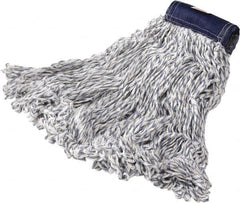 Rubbermaid - Blue Head Band, Large Blended Fiber Loop End Mop Pad - Quick Change Connection - Caliber Tooling