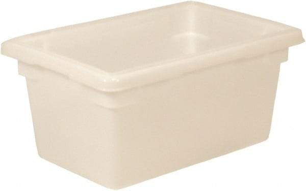 Rubbermaid - Rectangular, White Polyethylene Food Tote Box - 9" High x 12" Wide x 18" Long, with Snap-On Lid - Caliber Tooling