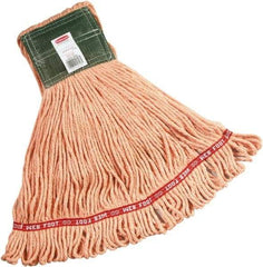 Rubbermaid - 5" Green Head Band, Medium Blended Fiber Loop End Mop Head - 4 Ply, Side Loading Connection - Caliber Tooling