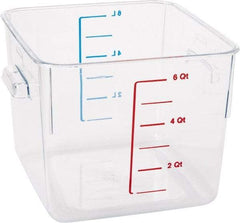 Rubbermaid - Square, Clear Polycarbonate Food Storage Container - 6.9" High x 8.8" Wide x 8.8" Long - Caliber Tooling