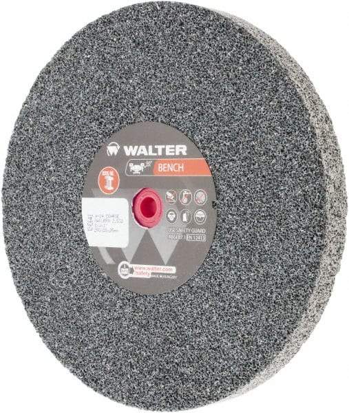 WALTER Surface Technologies - 24 Grit Aluminum Oxide Bench & Pedestal Grinding Wheel - 10" Diam x 1" Hole x 1" Thick, 2500 Max RPM, Coarse Grade, Vitrified Bond - Caliber Tooling