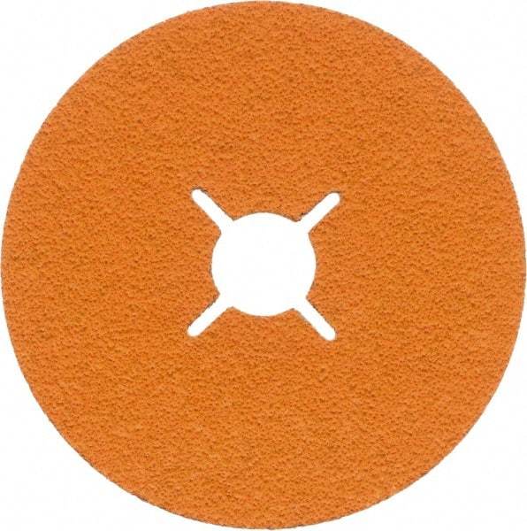 WALTER Surface Technologies - 4-1/2" Diam 7/8" Hole 60 Grit Fiber Disc - Ceramic, Series 15-X, Coolcut XX - Caliber Tooling