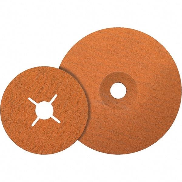 WALTER Surface Technologies - 5" Diam 7/8" Hole 60 Grit Fiber Disc - Ceramic, Series 15-X, Coolcut XX - Caliber Tooling