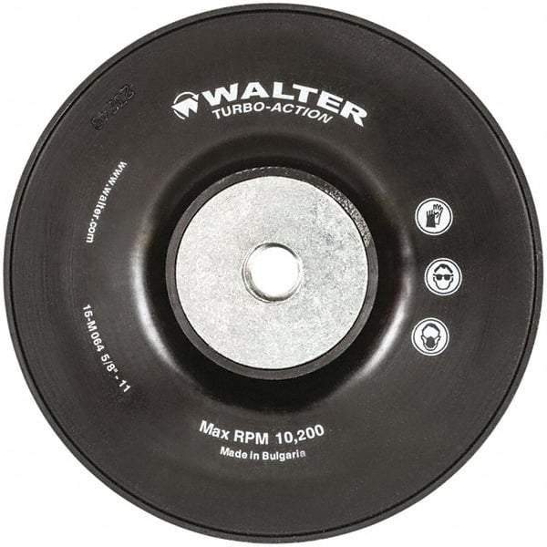 WALTER Surface Technologies - 6" Diam Disc Backing Turbo Backing Pad - 10,200 RPM - Caliber Tooling