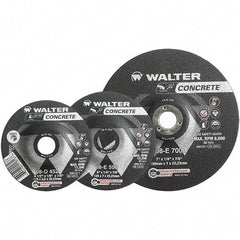 WALTER Surface Technologies - 24 Grit, 7" Wheel Diam, 1/4" Wheel Thickness, Type 27 Depressed Center Wheel - Aluminum Oxide, Resinoid Bond, 8,600 Max RPM - Caliber Tooling