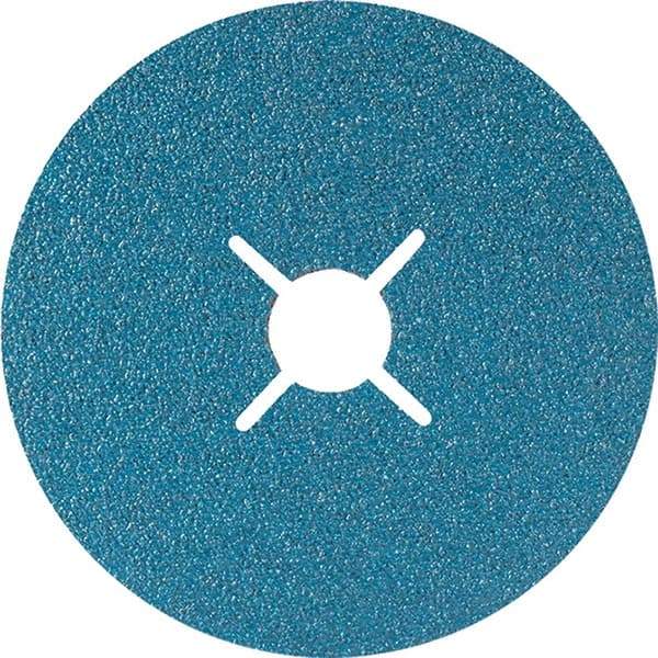 WALTER Surface Technologies - 4-1/2" Diam 7/8" Hole 60 Grit Fiber Disc - Zirconia Alumina, Series 15-P, Topcut - Caliber Tooling