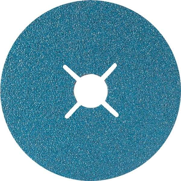 WALTER Surface Technologies - 5" Diam 7/8" Hole 36 Grit Fiber Disc - Zirconia Alumina, Series 15-P, Topcut - Caliber Tooling