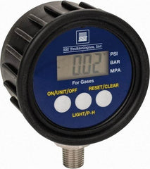 SSI Technologies - 2-1/2" Dial, 1/4 Thread, 0-100 Scale Range, Pressure Gauge - Lower Connection Mount, Accurate to 1% of Scale - Caliber Tooling