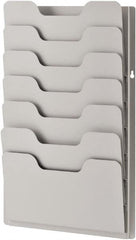 Sandusky Atlantic - 13-3/8" Wide x 2" Deep x 21-5/8" High, 7 Compartments, Steel Data Racks - Platinum, 12-5/8" Compartment Width x 3/4" Compartment Depth x 6-3/4" Compartment Height - Caliber Tooling