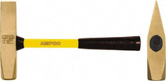 Ampco - 3 Lb Head Nonsparking Cutoff Hammer - 15" OAL, 15" Long Fiberglass Handle - Caliber Tooling