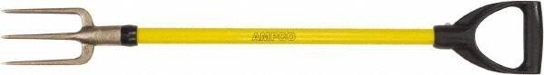 Ampco - Guncotton Fork with 29" Straight Fiberglass Handle - 4" Blade Width, 3 Tines, 5-1/4" Tine Length - Caliber Tooling