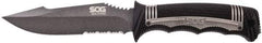 SOG Specialty Knives - 4-29/32" Long Blade, AUS-8 Stainless Steel, Partially Serrated, Fixed Blade Knife - 9.6" OAL, Includes Hard Molded Nylon Sheath - Caliber Tooling