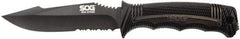 SOG Specialty Knives - 4-29/32" Long Blade, AUS-8 Stainless Steel, Partially Serrated, Fixed Blade Knife - 9.6" OAL, Includes Sheath - Caliber Tooling