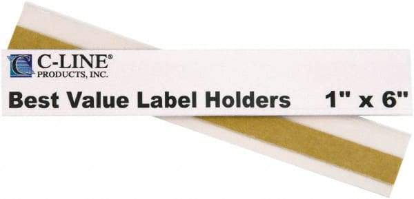 C-LINE - 6" Wide, Open Shelving Accessory/Component - Plastic, Clear Plastic Finish, 1" Long, Use with Shelves, Drawers, Files, Bins, & More - Caliber Tooling