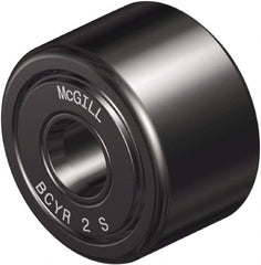 McGill - 1" Bore, 3" Roller Diam x 1-3/4" Roller Width, Steel Sealed Self-Lubricating Yoke Cam Follower with Nonmetallic Bushing - 1.81" Overall Width - Caliber Tooling