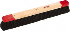 Harper Brush - 24" Medium Duty Tampico Push Broom - 3" Bristle Length, Wood Block, Bolt-On Handle Connection, Handle Sold Separately - Caliber Tooling