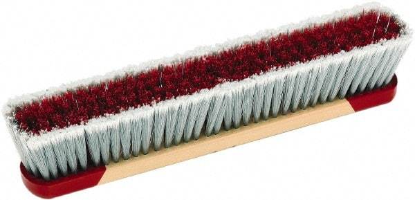 Harper Brush - 18" Medium Duty Synthetic Push Broom - 3" Bristle Length, Wood Block, Bolt-On Handle Connection, Handle Sold Separately - Caliber Tooling