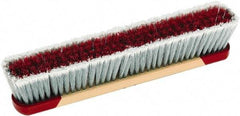 Harper Brush - 18" Medium Duty Synthetic Push Broom - 3" Bristle Length, Wood Block, Bolt-On Handle Connection, Handle Sold Separately - Caliber Tooling