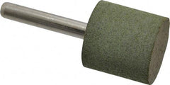 Grier Abrasives - 1" Max Diam x 2-1/2" Long, Cylinder W220, Rubberized Point - Coarse Grade, Aluminum Oxide, Mounted - Caliber Tooling