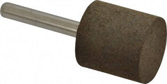 Grier Abrasives - 1" Max Diam x 2-1/2" Long, Cylinder W220, Rubberized Point - Coarse Grade, Aluminum Oxide, Mounted - Caliber Tooling