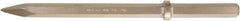 Ampco - 22" OAL, 3/4" Shank Diam, Point Chisel - Round Drive, Hex Shank - Caliber Tooling